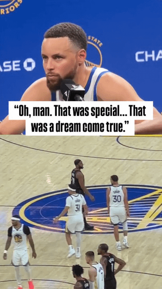 库里兄弟同场等了15年，第一球就传丢了